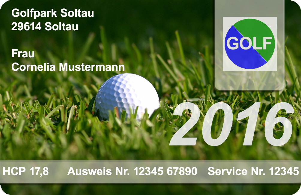 In der Fernmitgliedschaft enthalten: DGV Ausweis vom Deutschen Golf Verband